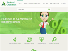 Tablet Screenshot of bankovnigramotnost.cz